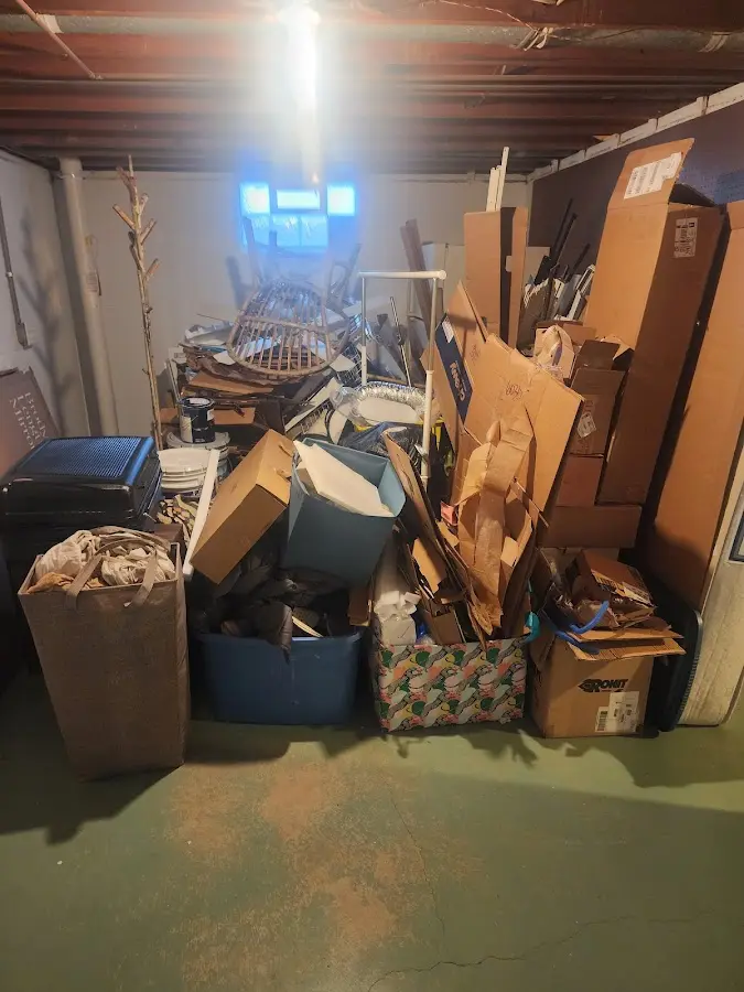 Roll-off dumpster container at job site for 40 Yard Dumpster Rental in Kahului